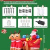 HOMDOX 7.8 x 2.5 x 4.5 FT Christmas Inflatable Santa On Sleigh with 2 Reindeer/Gift Boxes/Build-in LED, Blow Up Decorations for Party Yard Garden Lawn - 4 of 4