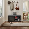28.7" Shoe Storage Bench, Entryway Shoe Bench with Cushion & Adjustable Shelves, Shoe Rack for Hallway Mudroom-3irtyhousy - 2 of 4