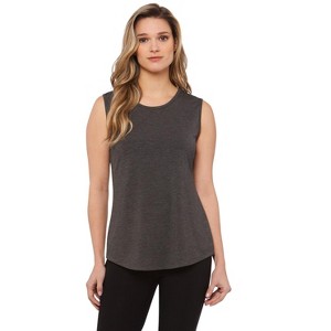 Rekucci Women's Soft Jersey Knit Sleeveless Tank Top – Casual & Versatile Everyday Wear - 1 of 3