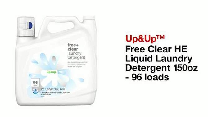Free Clear HE Liquid Laundry Detergent - up & up™, 2 of 5, play video