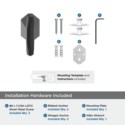 Matte Black Single Prong Zinc Wall Hook
