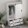 Hrinhom 70.9"H Armoire Wardrobe Closet,Storage Cabinet with Hanging Rod - 3 of 4