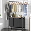 GustoWave 3 Laundry Hampers With Hanging Clothes Rack for Bathroom - 3 of 4