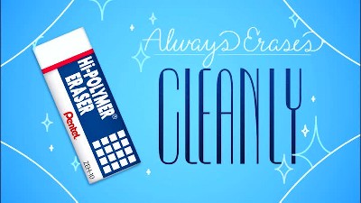 Kores - Neon PVC Erasers - Trino Ergonomic Erasers With Paper Sleeve