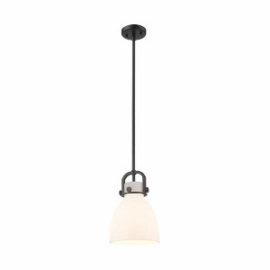 Newton Bell - 1 Light Stem Hung Pendant In Industrial Style-11.75 Inches Tall and 8 Inches Wide - 1 of 1