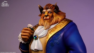 Handcrafted Resin Beast Statue in Blue Tailcoat
