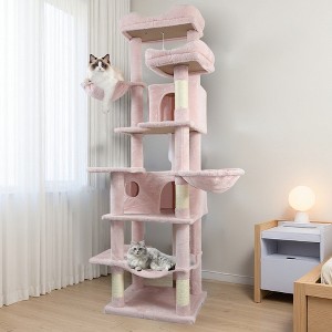 Whisen 6-Level Cat Tree & Tower with Removable Cushions, Sisal Scratching Posts, Hideaways, and Hammocks - 1 of 4