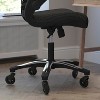 Flash Furniture Kelista High-Back Black Mesh Swivel Ergonomic Executive Office Chair with Flip-Up Arms and Transparent Roller Wheels - 4 of 4