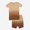 Leveret Matching Family Pajamas – Tie Dye Ombre Beige Print – 100% Cotton – Customizable for Personalization - 2 of 4