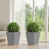 Wooakway Outdoor/Indoor/Decor/Garden Large Tall Metal Planter Pots Planter Boxes Cachepots Nursery Pots - 2 of 4