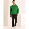 Lars Amadeus Men's Casual Double Breasted Cable Knitted Cardigan Sweater - 2 of 4