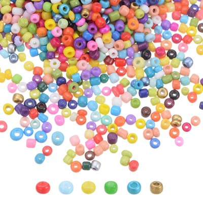 Unique Bargains Loose Craft DIY Earring Necklace Making Glass Round Beads