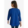 Jessica London Women's Plus Size Stretch Cotton Notch Neck Tunic - 3 of 4