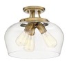 Savoy House Octave 3 - Light Semi-Flush Mount in  Warm Brass - 3 of 4