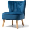 Costway Armless Accent Chair Modern Velvet Leisure Chair Single Upholstered - image 4 of 4