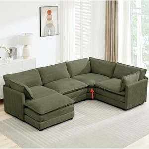 HYLEORY Corduroy Modular Sectional Sofa Couch Accessories - 1 of 4