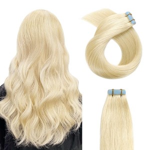 #60 26 Inch Long Straight Tape In Hair Extensions Invisible Seamless Hair Extensions 50g For Women Thin Hair Jessie's Wig 20 Pcs/Pack - 1 of 4