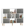 KTMBDW Wooden Open Shelf Bookcase - 3-Tier Floor Standing Display Cabinet Rack with Legs, 11 Cubes Bookshelf for Books and Toys - 4 of 4