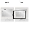 Amanti Art Mirror Makeover Bathroom Mirror Frame Border Kit  - Fully Assembled Peel and Stick Frame - Mirror NOT Included - Avon Black Trim - 4 of 4