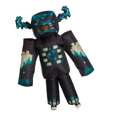 Mojang Synergies AB Minecraft Kids' Warden Inflatable Costume Suit Black One Size