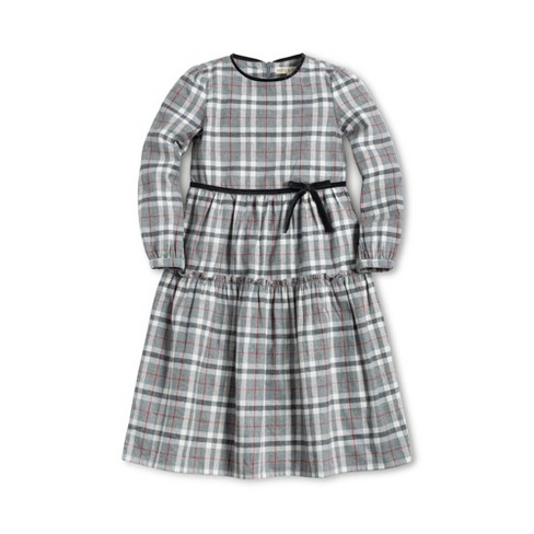 Hope & Henry Girls' Long Sleeve Tiered Flannel Dress, Infant - image 1 of 4