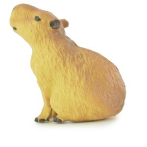 Capybara, Sitting, Giant Cavy Rodent, Nutria, Baby, High Quality, Hand Painted, Rubber Animal, Model, Toy, Kids,  2 Inches.   CH1031 BB218 - 1 of 4