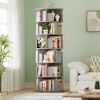 Aheaplus 4-tier/ 5-tier Bookshelf for Home Office, 360 Rotating,  Corner Bookcase - 3 of 4