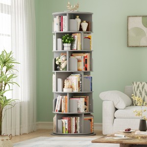 Besiost Rotating Bookcase, 360 Display Corner Bookshelf for Small Space - 1 of 4