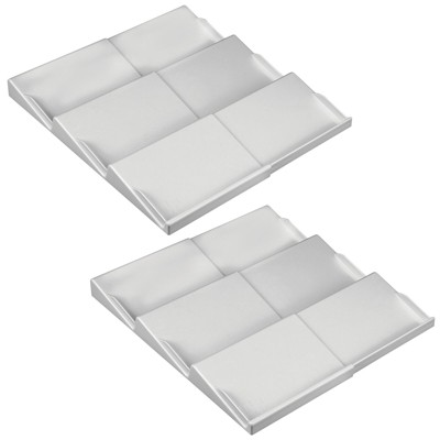 mDesign Expandable Plastic Spice Rack Drawer Insert, 3 Tiers