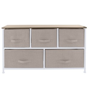 Simplify 5 Drawer Storage Chest Natural - 1 of 4