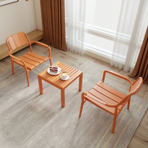 3 Piece Patio Table and Chairs Sets, Indoor Outdoor Conversation Furniture Set,Small Space Patio Table Set for Balcony or Courtyard-The Pop Home - 1 of 4