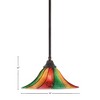 Toltec Lighting Any 1 - Light Pendant in  Dark Granite with 16" Mardi Gras Shade - 2 of 2