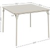 Acekool 33.6 Inch Folding Card Table with PU Soft Cushion, Portable Square Metal Table for Living Room, Office, Bedroom – Foldable & Compact Design - 2 of 4