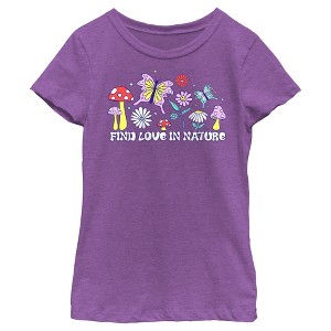 Girl's Lost Gods Find Love in Nature T-Shirt - 1 of 4