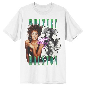 Whitney Houston Moment Of Truth World Tour Crew Neck Short Sleeve Men's White T-shirt - 1 of 4