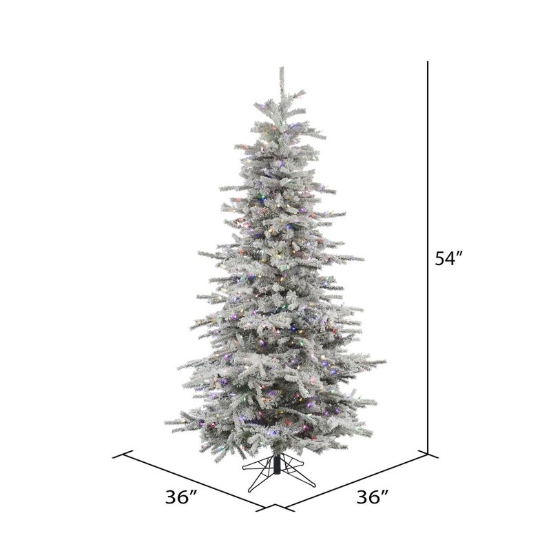 Vickerman Flocked Sierra Fir Slim Artificial Christmas Tree, 3 of 7