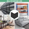 Unique Bargains Anti Slip L-Shape Angle Iron Caps Furniture Leg Cover Black - 4 of 4