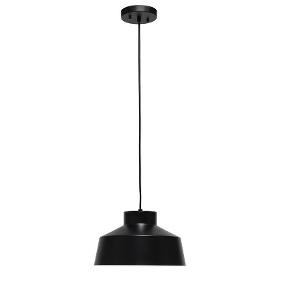 Industrial Barn Pendant Black - Lalia Home: Vintage-Inspired Metal Dome Light, UL Listed, Adjustable Height