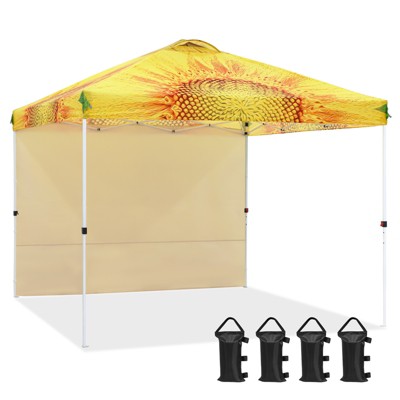 EAGLE PEAK Pop Up Canopy Tent with 1 Sidewall, Easy Setup Event Tent