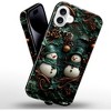 BONGEEK Case Compatible with iPhone 16Plus,Scratch Resistant Hybrid 2-Layer Hard Shell Bright Phone Case,Christmas Retro Snowman Green Colorful - 2 of 4