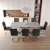 9-Piece Extendable Dining Set with Rectangle Kitchen Table and 8 C-shaped Tube Armless Chairs - 2 of 4