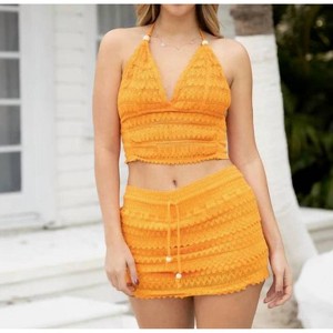 Women's Cosmo Crochet Halter Top - Blanco BY NATURE - 1 of 4