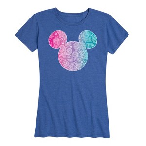 Women's - Disney - Paisley Pattern Mickey Short Sleeve Graphic T-Shirt - 1 of 4