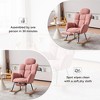 CAVINAS Teddy Rocking Chair with Headrest Pillow & Adjustable Footrest,High Back Upholstered Accent Chair for Living Room,Bedroom - 4 of 4