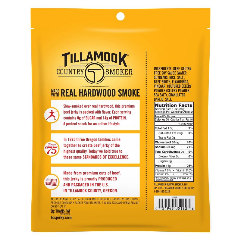 Tillamook Zero Sugar Original Beef Jerky - 2.2oz, 2 of 6