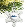Millikin University Secondary Logo Metal Snowflake Christmas Tree Holiday Ornament - 2 of 3