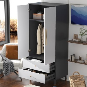 Famapy Contemporary - Elegant Wardrobe: Stylish & Functional Armoire for Bedroom Storage - 1 of 4
