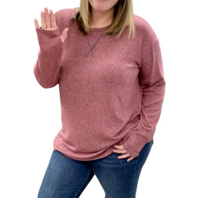 Women's Scoop Neck with Thumbholes Top - honeyme
