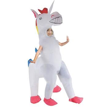 Studio Halloween Kids' Inflatable Unicorn Costume - One Size Fits Most - White
