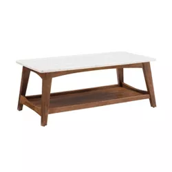 Quinlan Coffee Table Marble Brown - Powell